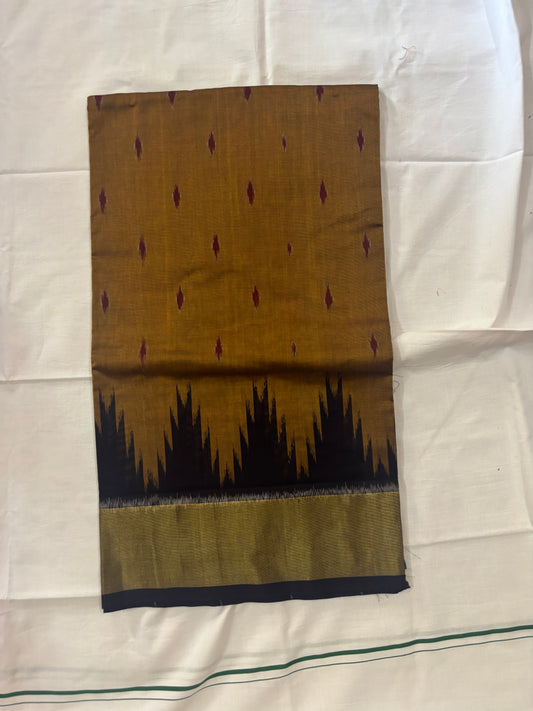 Mullaiya handloom Chettinad pure cotton saree - no blouse