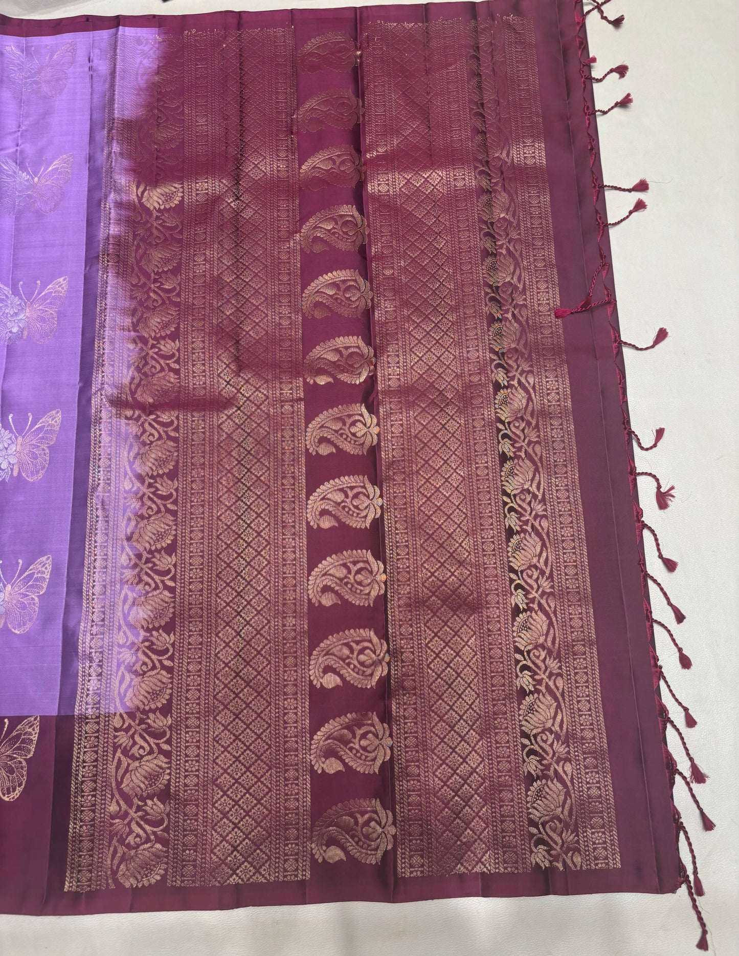 Ramani lavender handloom softsilk saree - Pure silk saree