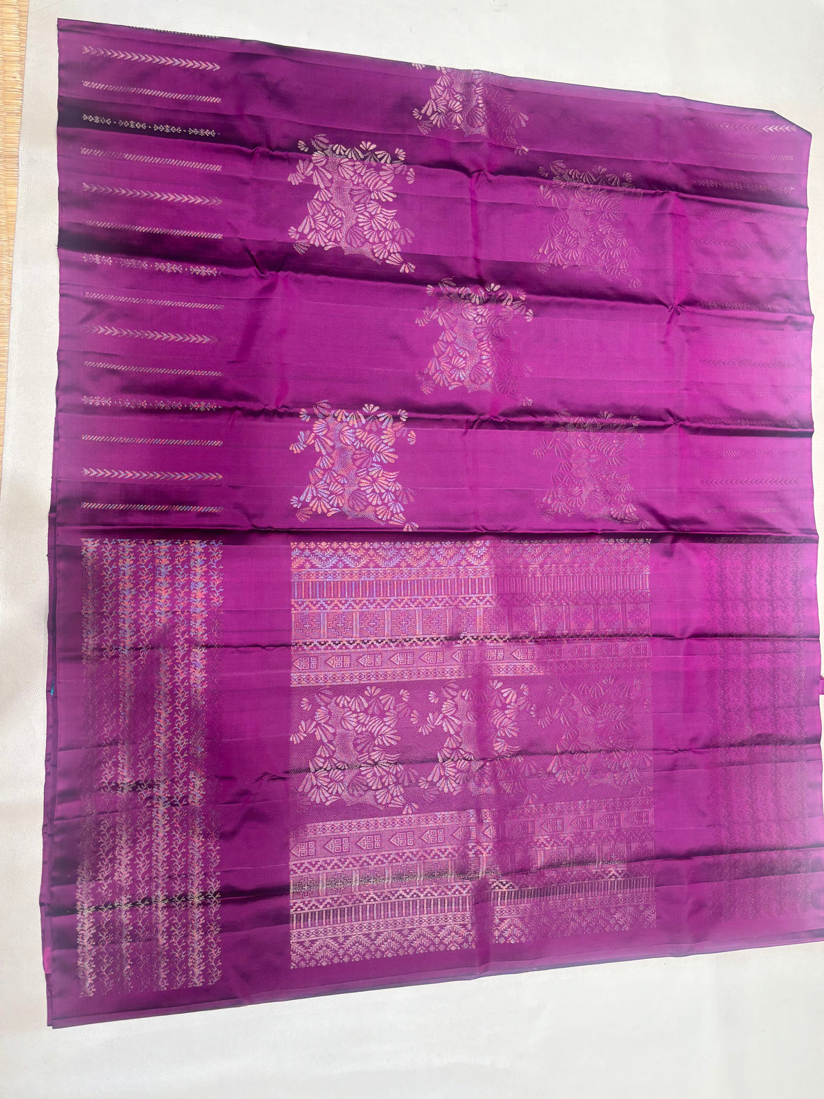 Ravina self color handloom softsilk saree - Pure silk saree