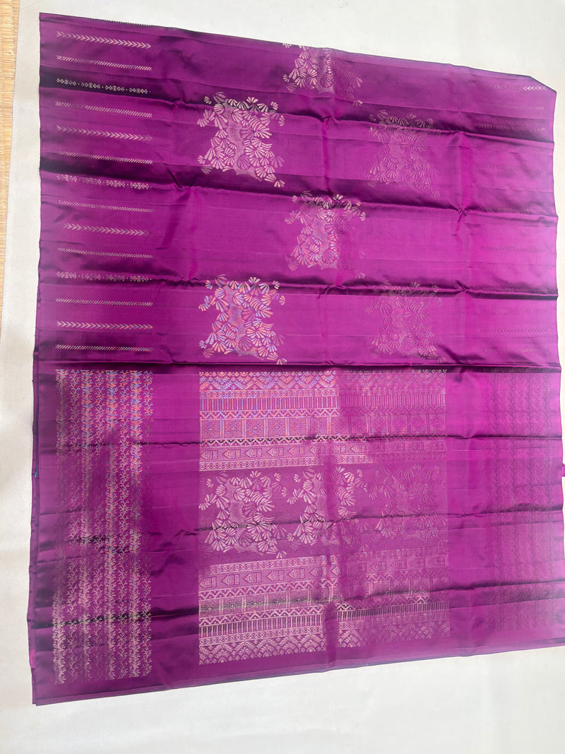 Ravina self color handloom softsilk saree - Pure silk saree