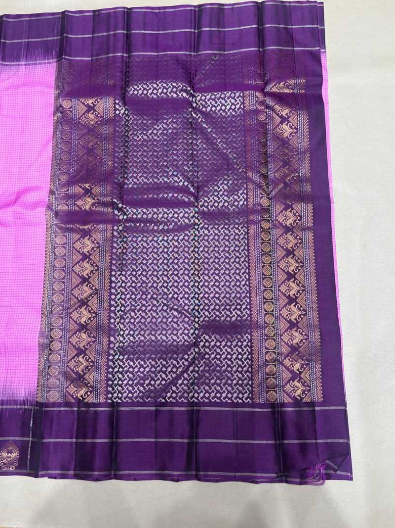 Kairavi thread checked handloom softsilk saree - Pure silk saree