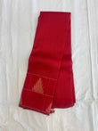 Pranavi temple border red handloom softsilk saree - Pure silk saree