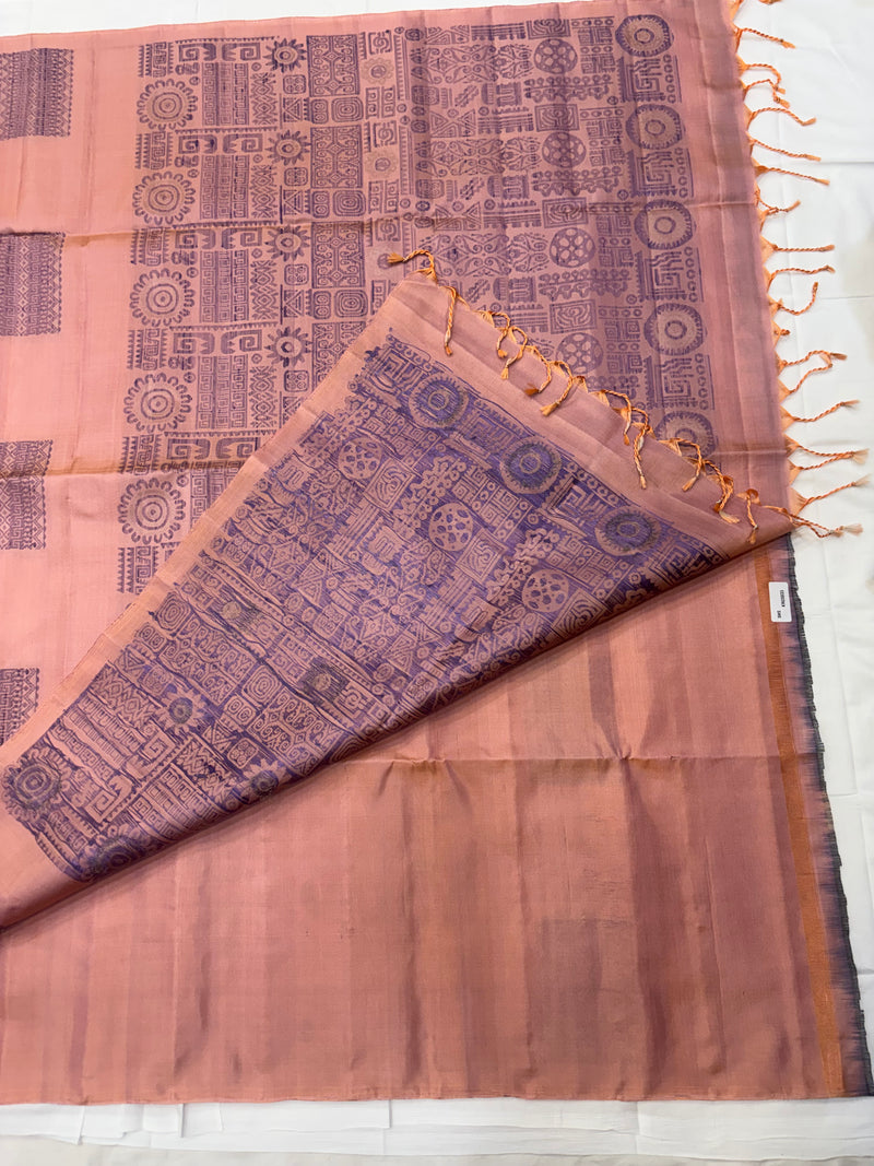 Anagha handloom softsilk saree with dubion threads butta - Pure silk saree
