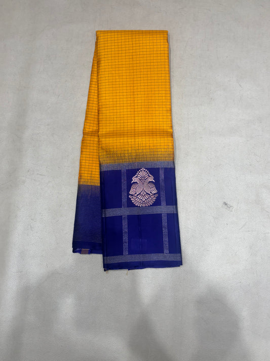 Kaatral yellow handloom softsilk saree - Pure silk saree-AK1118