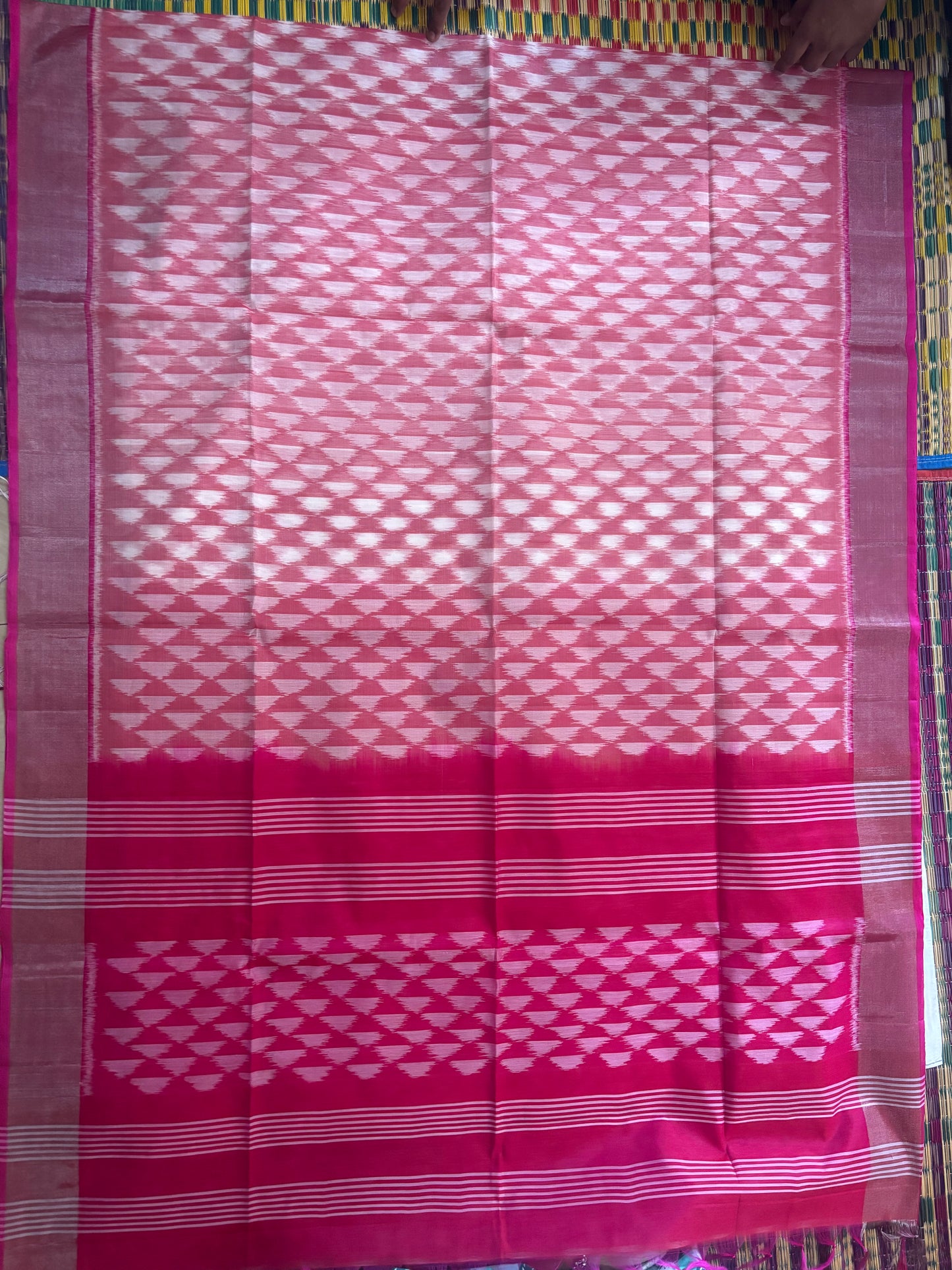 Vandmadhi pink handloom Kota cotton saree