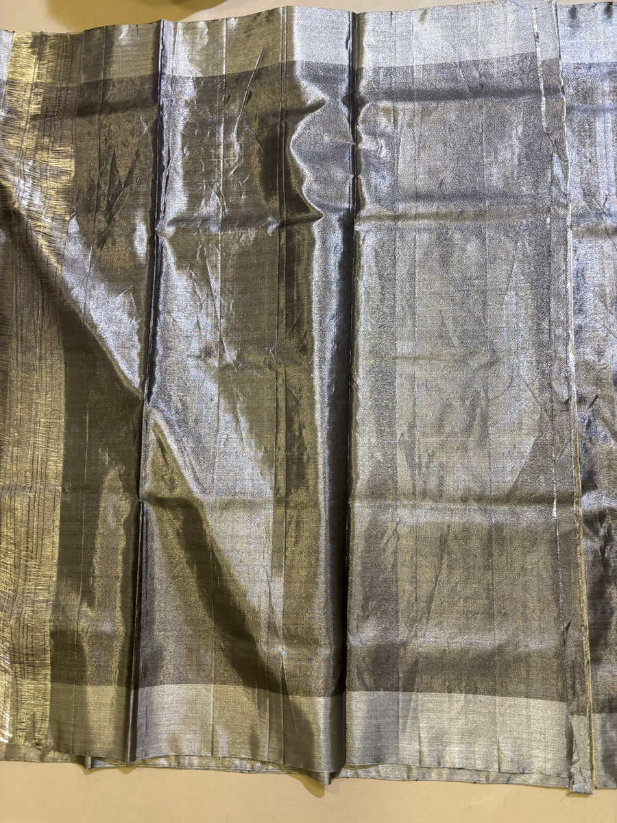 Yashvi grey tissue soft silk saree