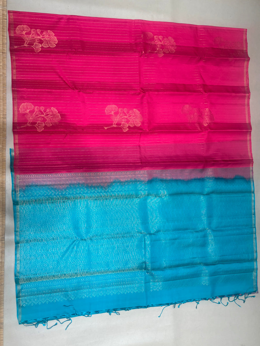Tahini pink handloom softsilk saree - Pure silk saree