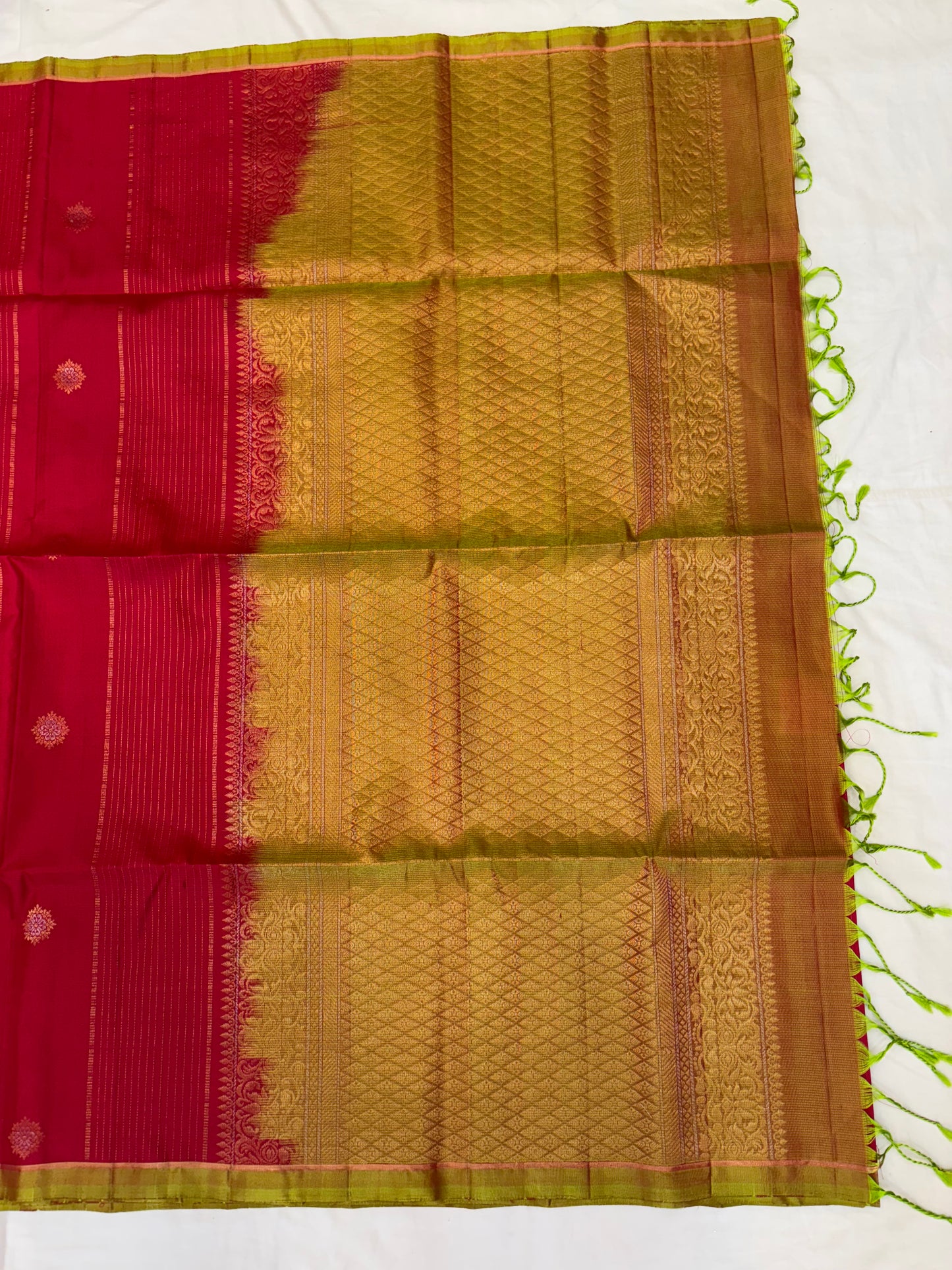 Vezha red softsilk saree - Pure silk saree