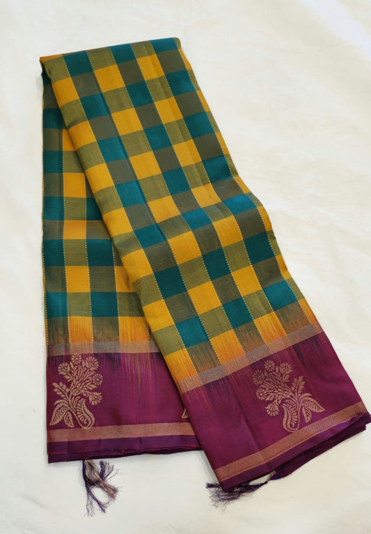 Aradhana handloom softsilk saree - Pure silk saree-AK1114