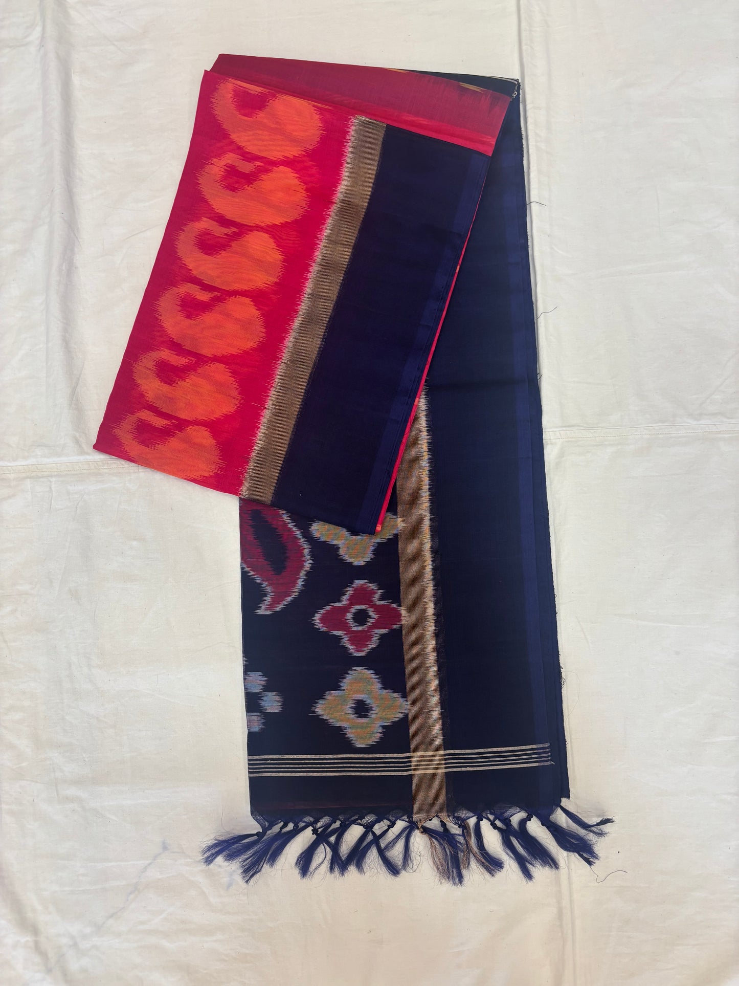 Navika handloom Pochampally silk cotton saree
