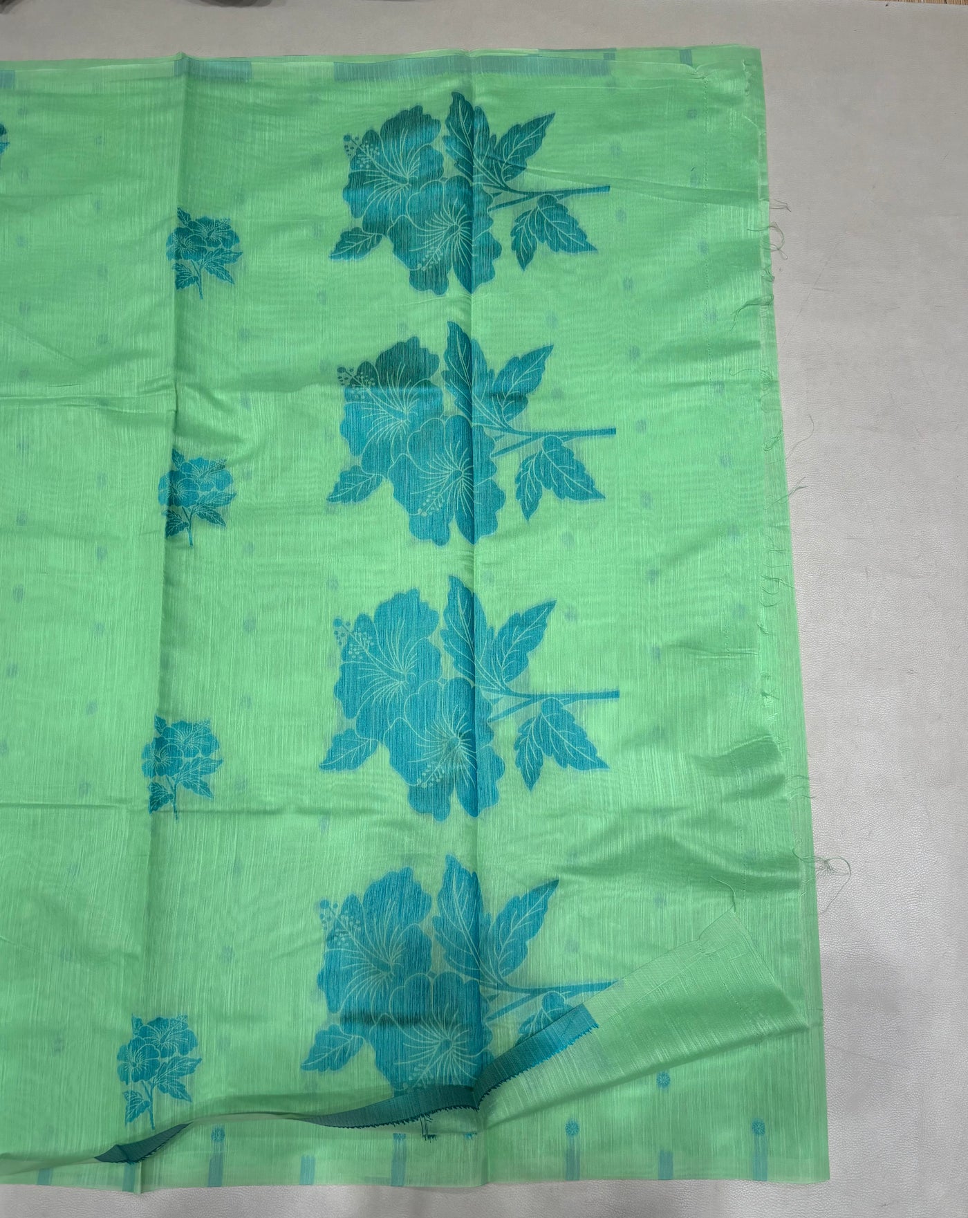 Ahana green semi silk cotton saree