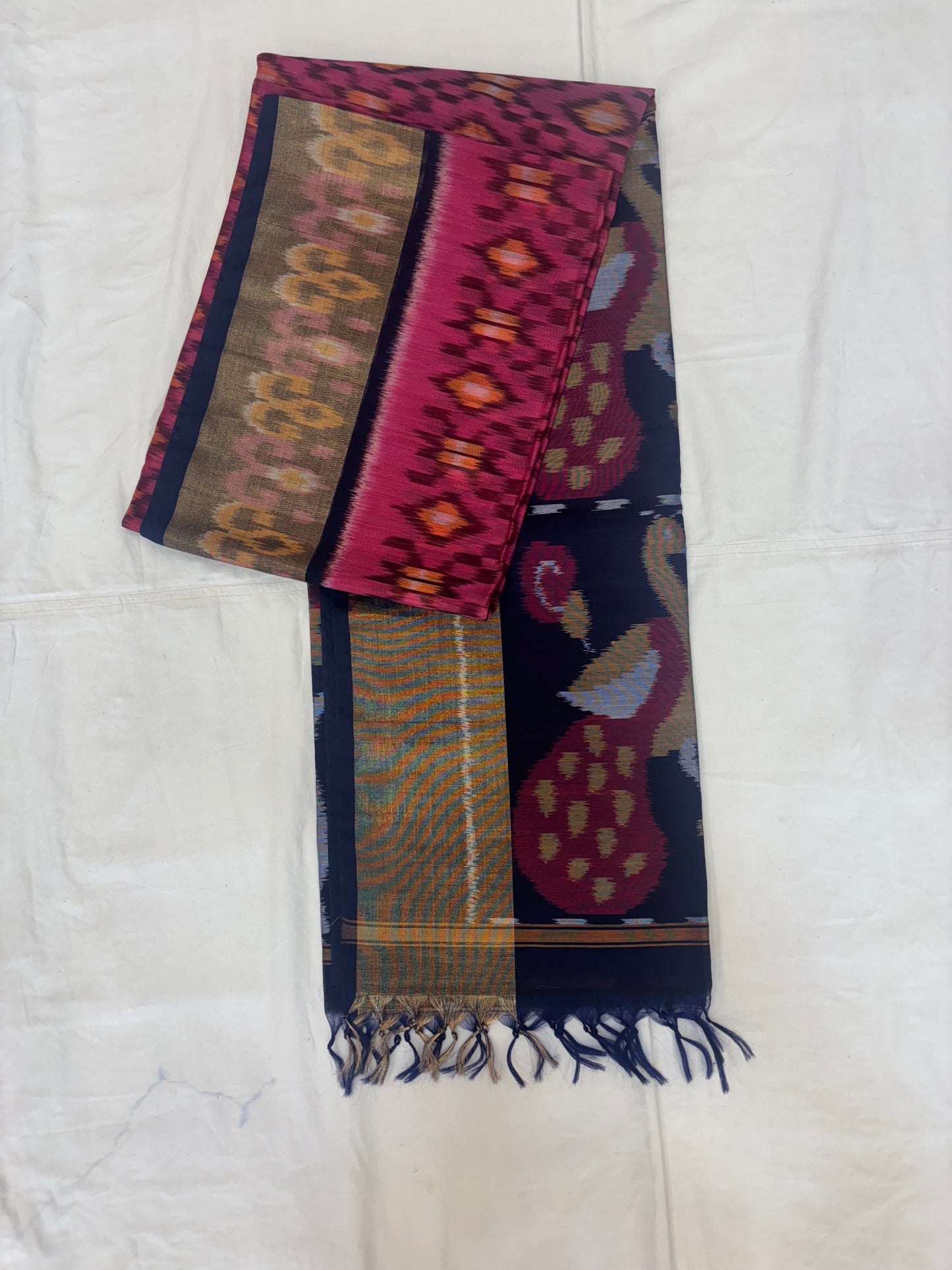 Meera handloom Pochampally silk cotton saree