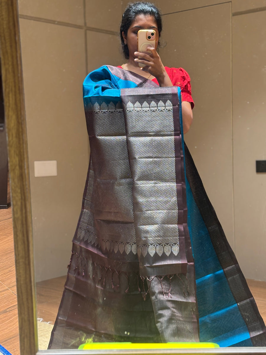 Vinnila handloom softsilk saree vaira oosi design - Pure silk saree