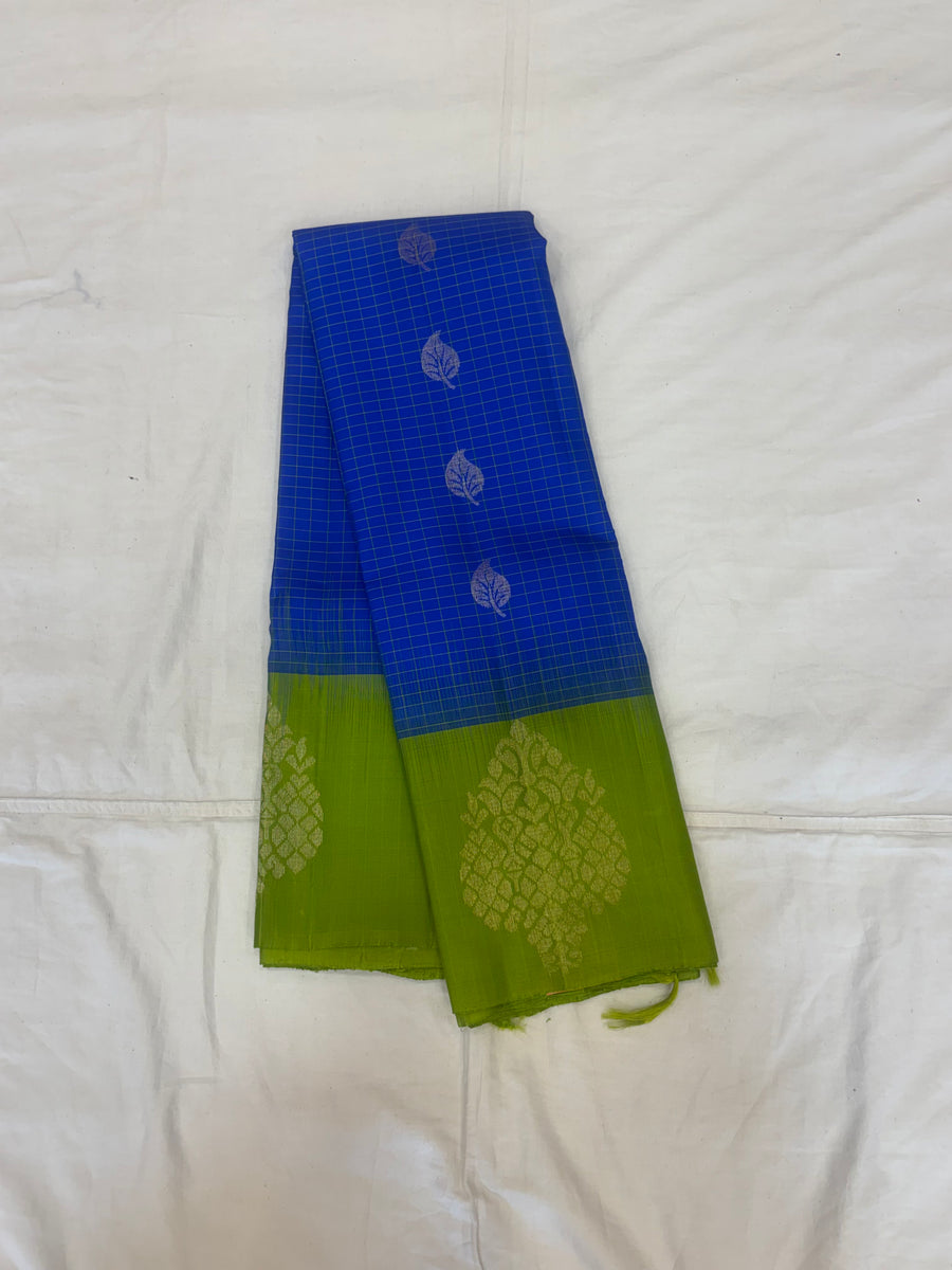 Devyani handloom softsilk saree checked design - Pure silk saree