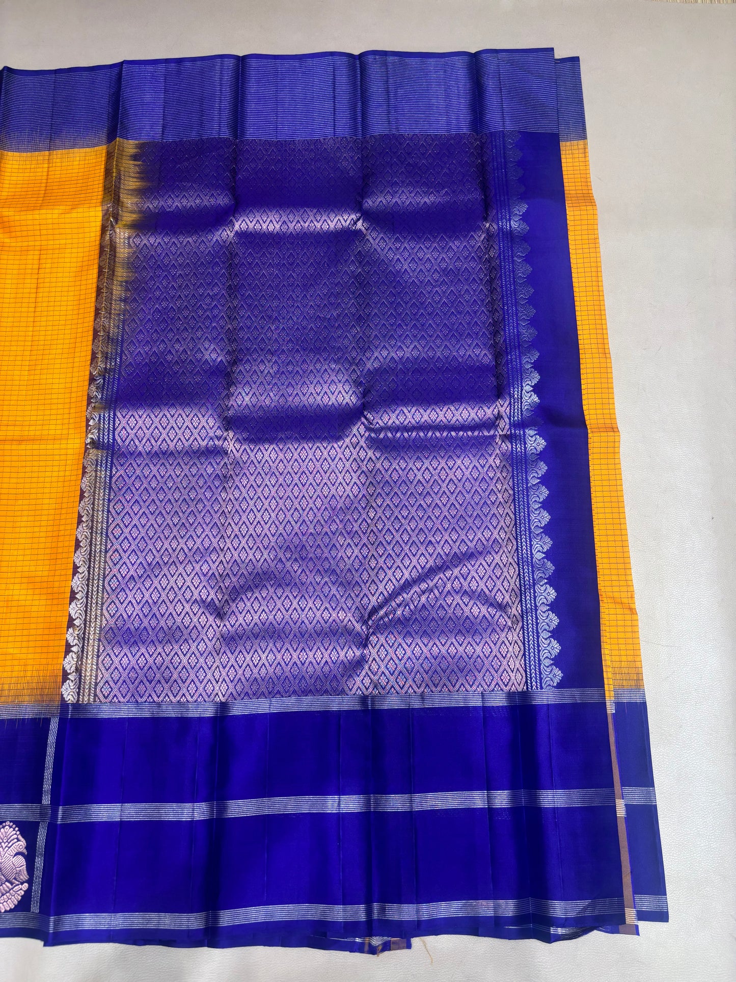 Kaatral yellow handloom softsilk saree - Pure silk saree-AK1118