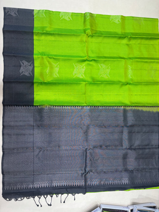 Nethra handloom softsilk saree - Pure silk saree - korvai border- AK1104