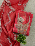 Organza salwar with yoke work - 3 colors