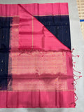 Leelavathi blue handloom softsilk saree - GA104
