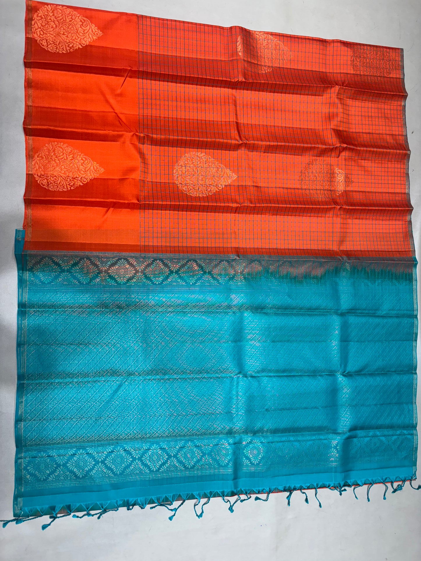 Vanveli handloom softsilk saree - Pure silk saree - thread-checks saree-AK1116