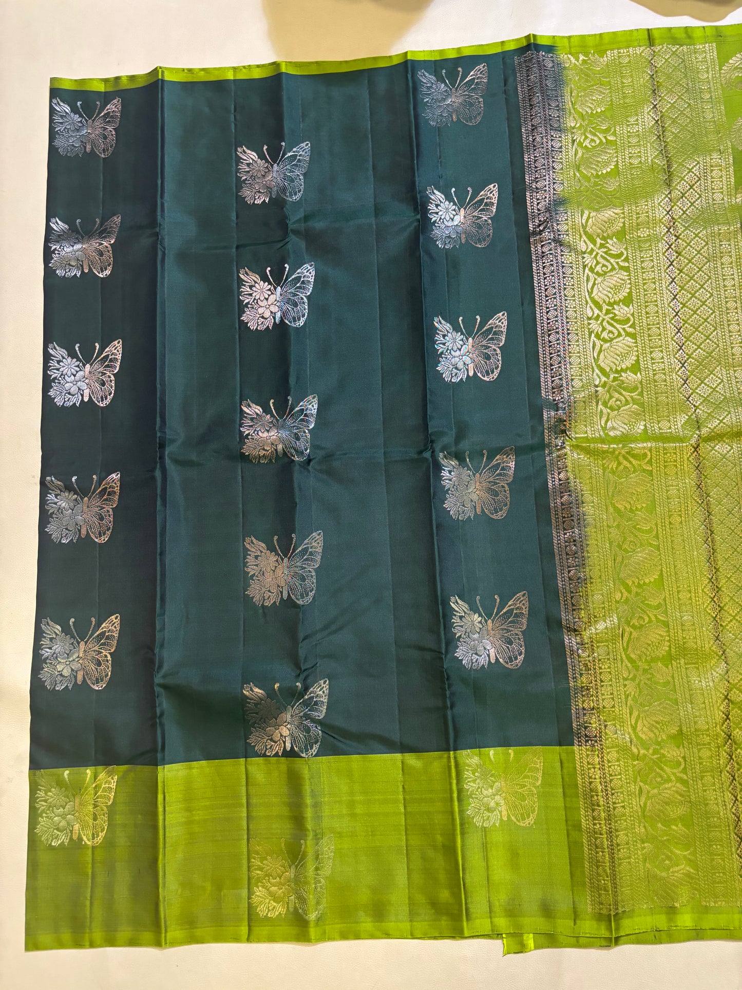 Ramani green handloom softsilk saree- Pure silk saree-set6