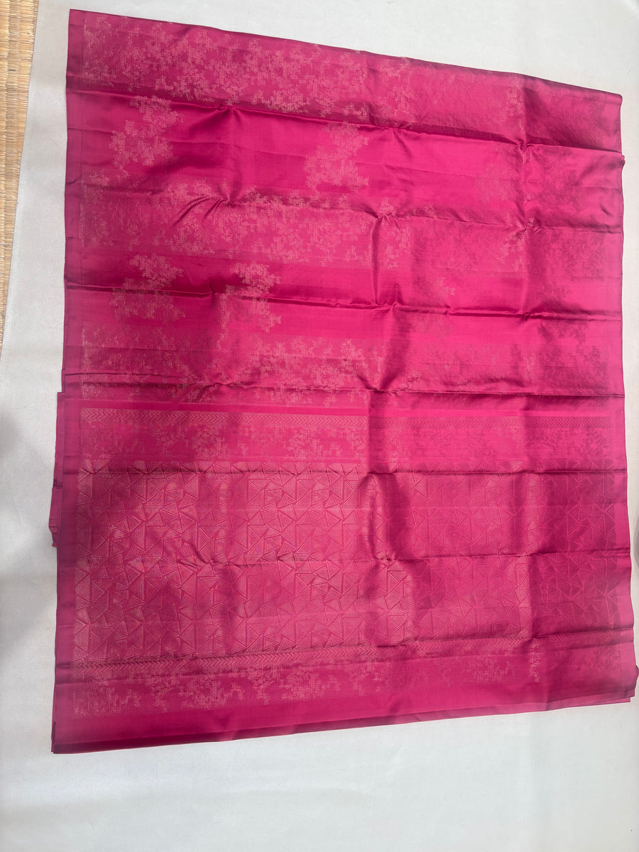 Rambhai self color handloom softsilk saree - Pure silk saree