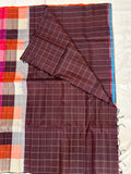 Kattam multicolor handloom softsilk saree