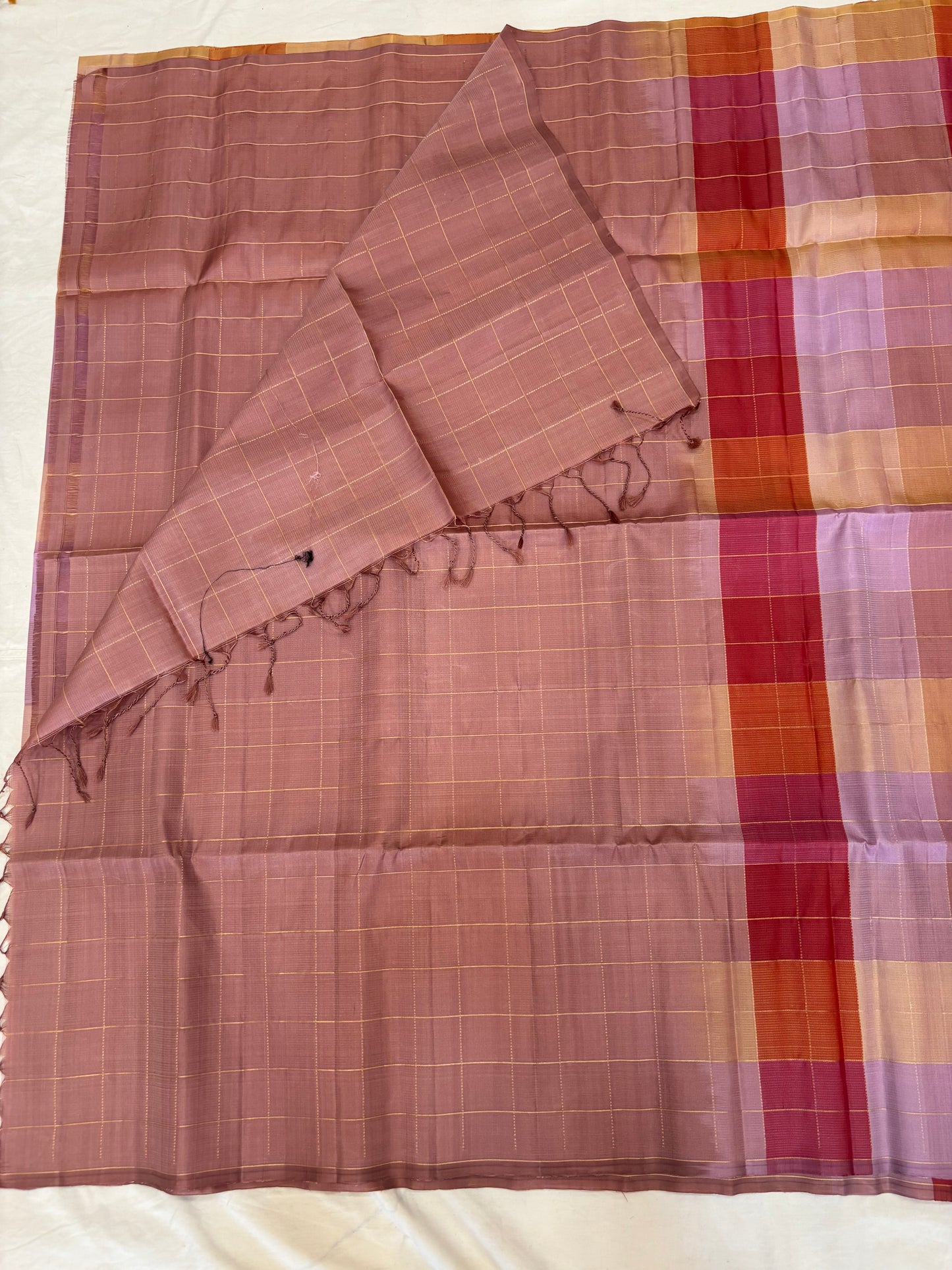 Kattam constrast color softsilk saree - Pure silk saree