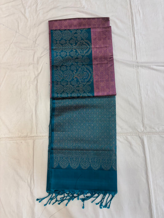 Nilasha handloom softsilk saree- all self design- Pure silk saree