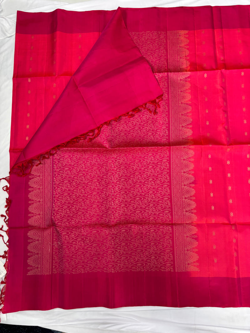Dharani pink handloom softsilk saree - Pure silk saree