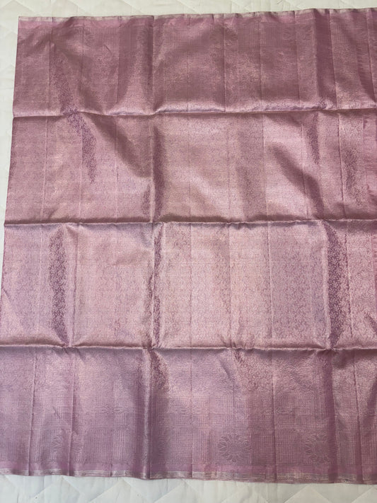 Baby pink tissue softsilk saree - Pure silk saree-AK1111