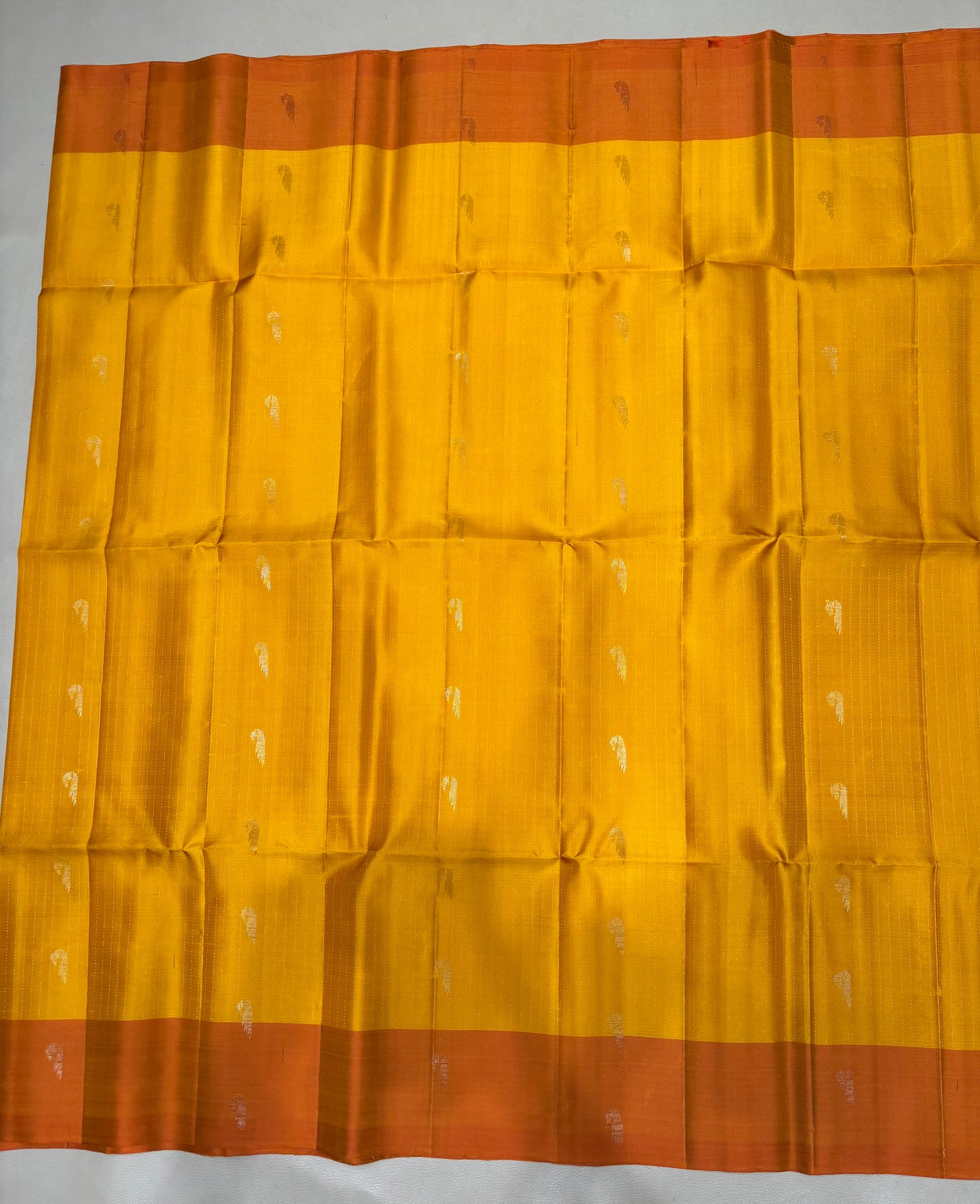 Paari yellow & orange handloom softsilk saree - Pure silk saree