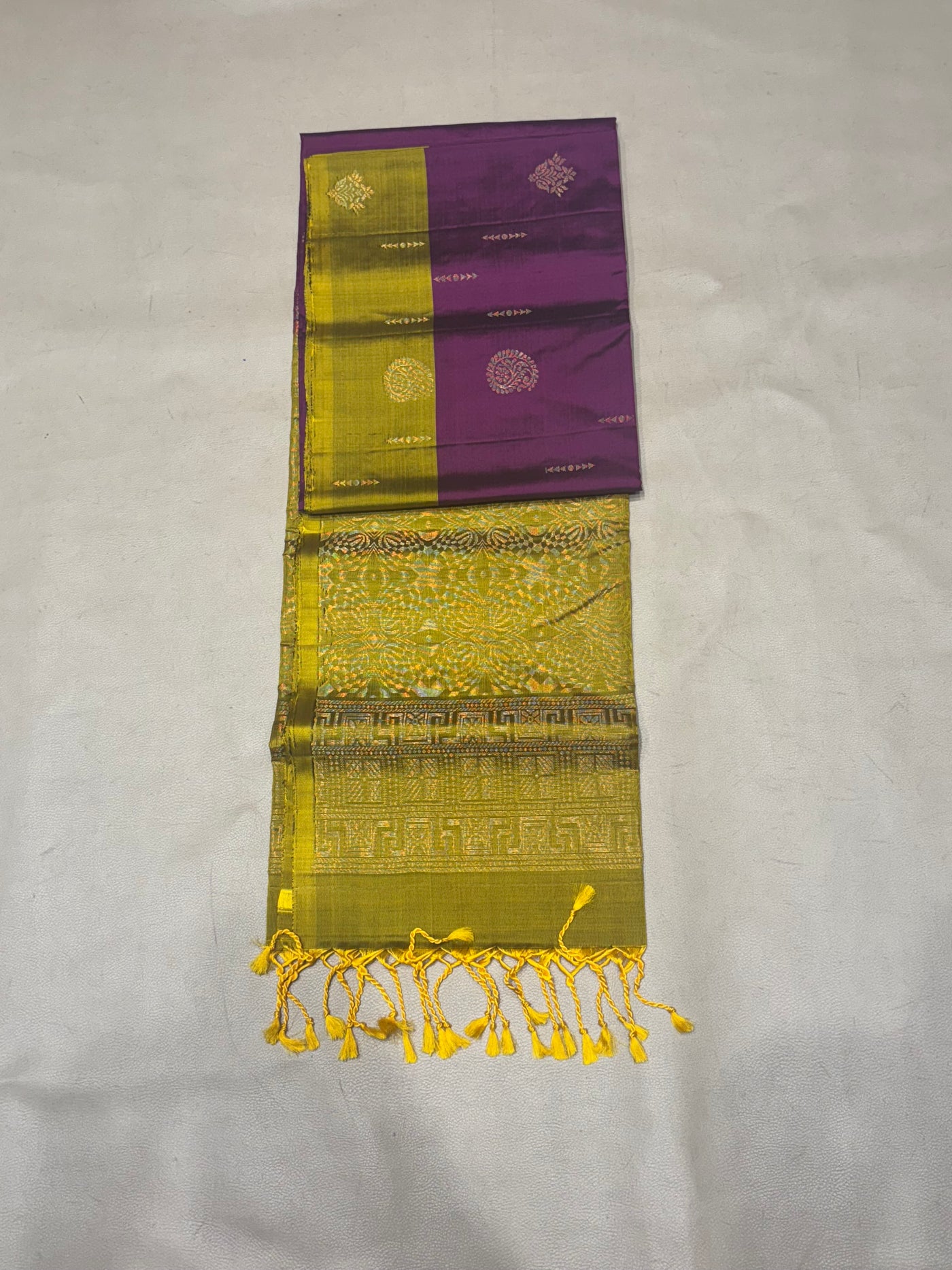 Vijaya purple handloom softsilk saree - Pure silk saree-set16