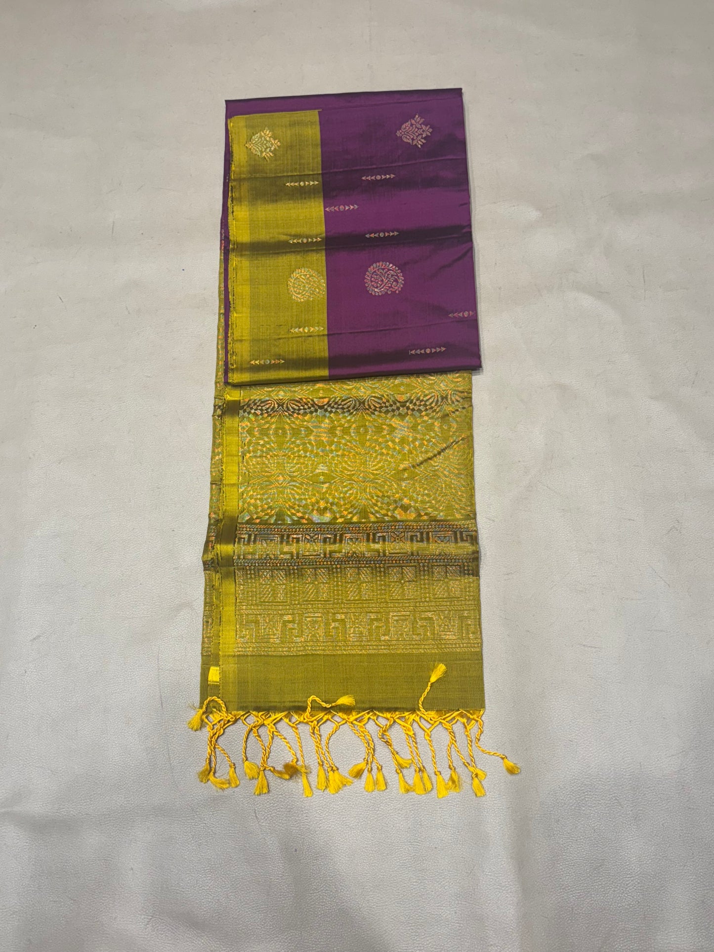 Vijaya purple handloom softsilk saree - Pure silk saree-set16