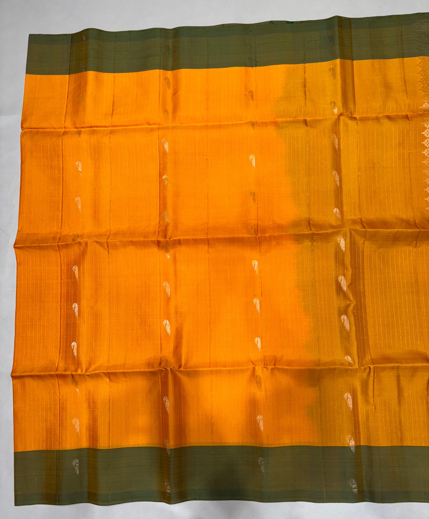 Paari yellow & green handloom softsilk saree - Pure silk saree