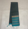 Ranjani micro checked bottle green handloom softsilk saree - Pure silk saree
