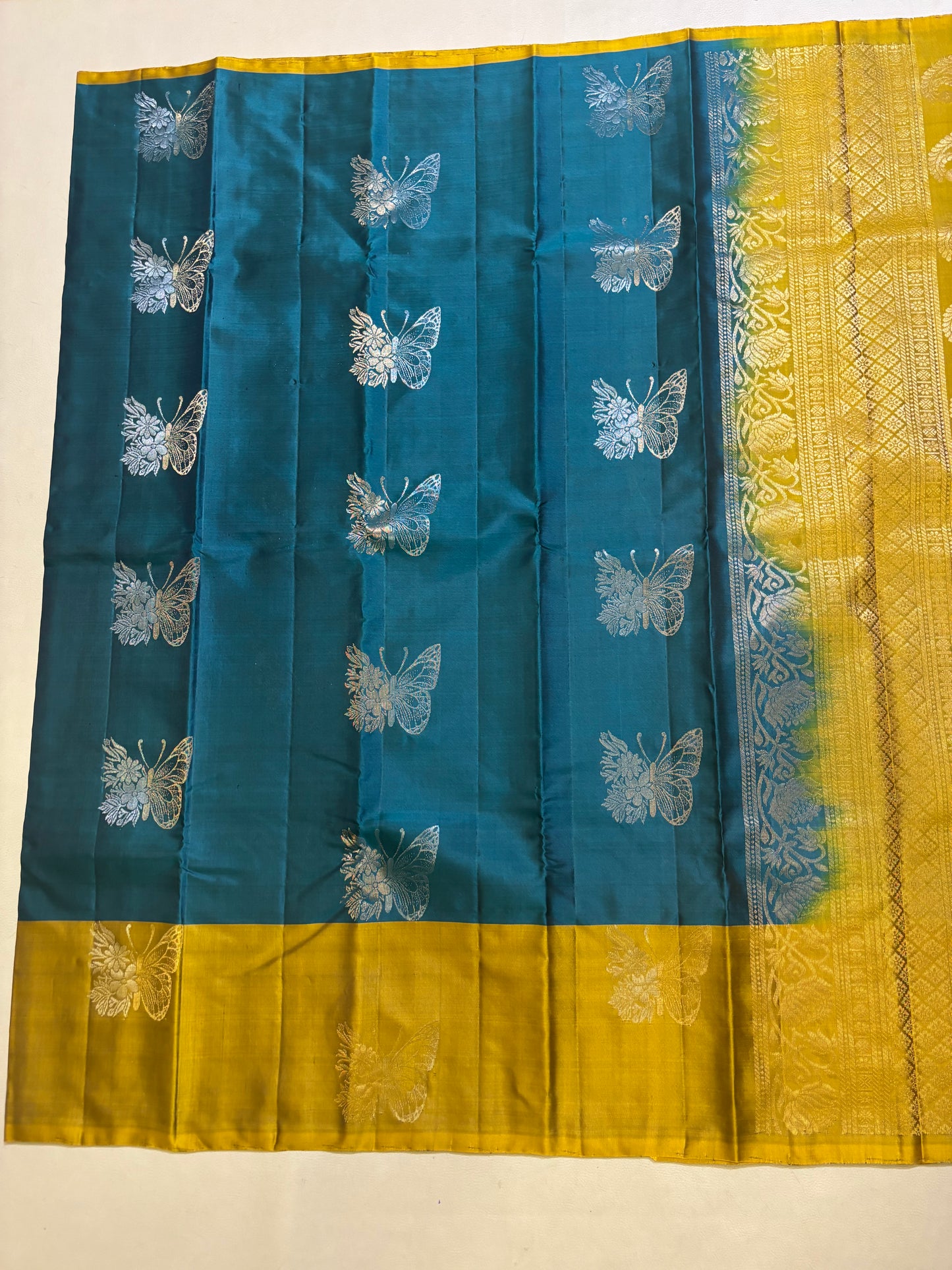 Ramani peacock blue handloom softsilk saree - Pure silk saree-set4
