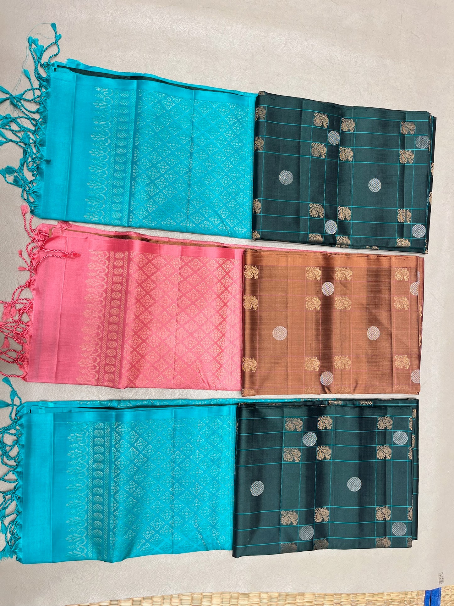 Shalini white & dark brown handloom softsilk saree - Pure silk saree-set14