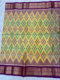 Vritika handloom softsilk saree - Pochampally design