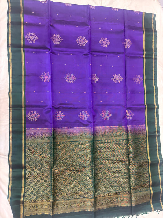 Saira handloom pure mix softsilk saree- BA103