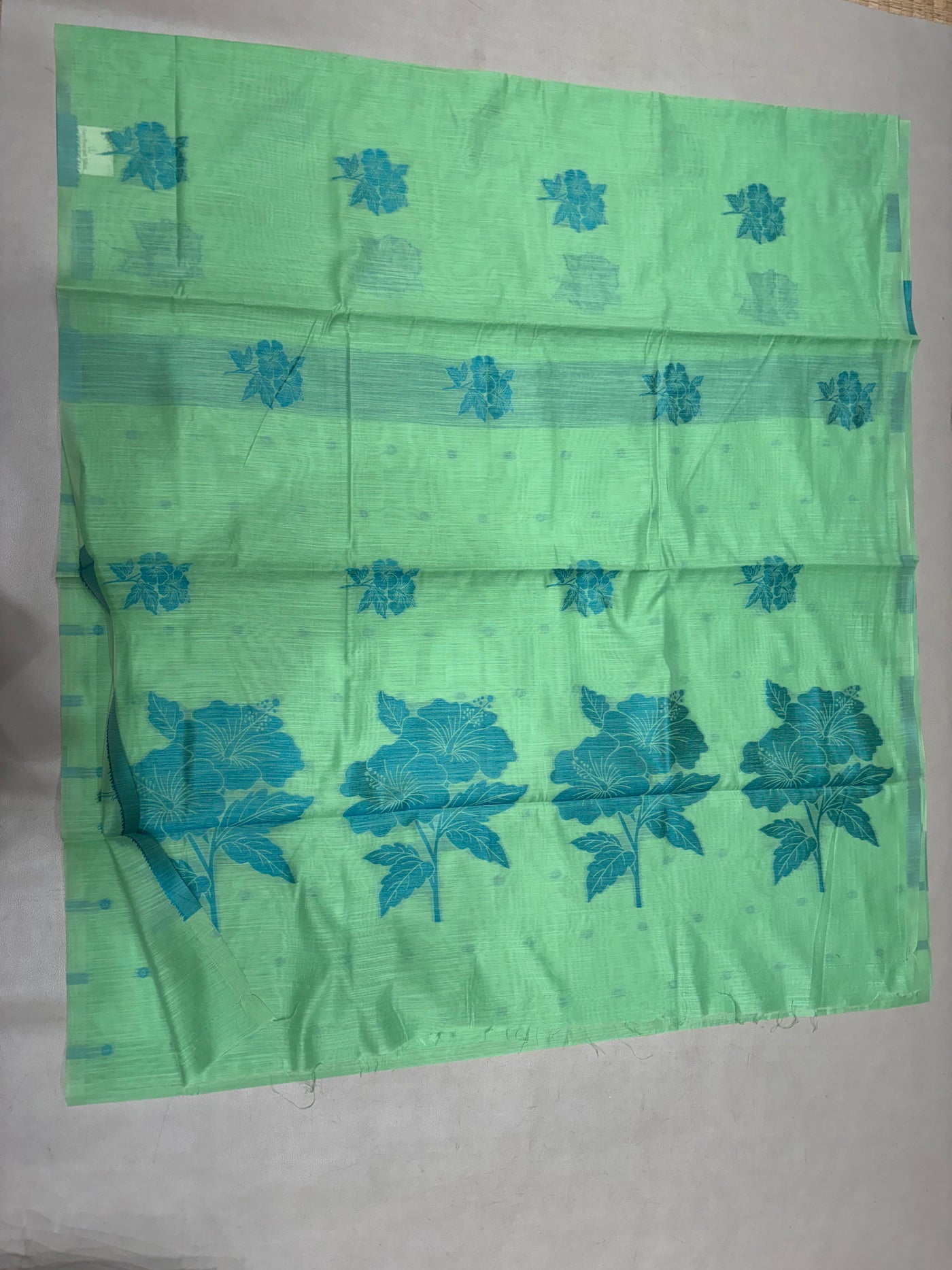 Ahana green semi silk cotton saree