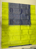Mantra handloom softsilk saree - Pure silk saree - all self contrast-ASC1101