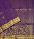 Shanmathi dark violet color body , pallu,blouse - Pure silk saree
