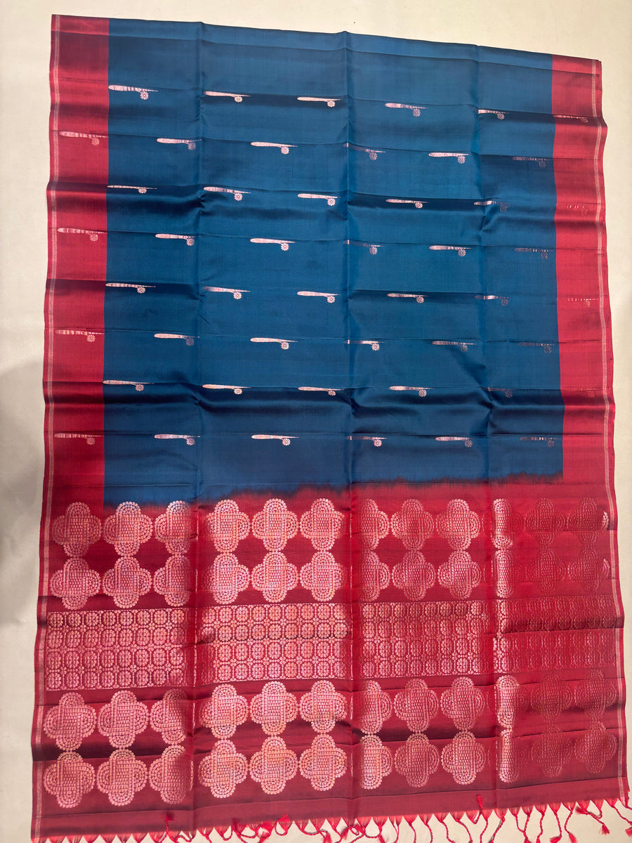 Thenkodi handloom softsilk saree - Pure silk saree-AK1113