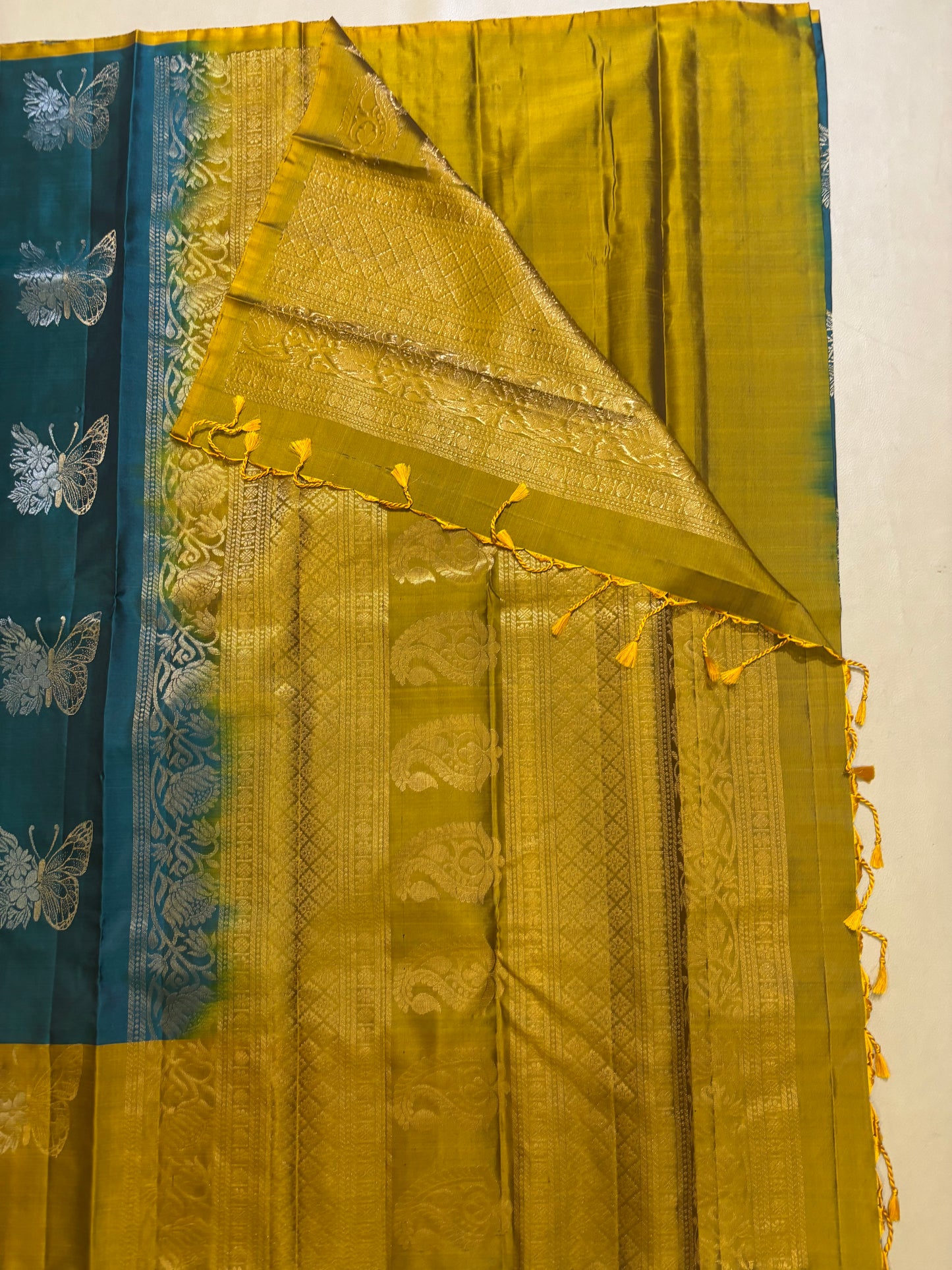Ramani peacock blue handloom softsilk saree - Pure silk saree-set4