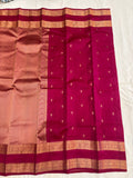 Arnavi pink handloom softsilk saree - Pure silk saree