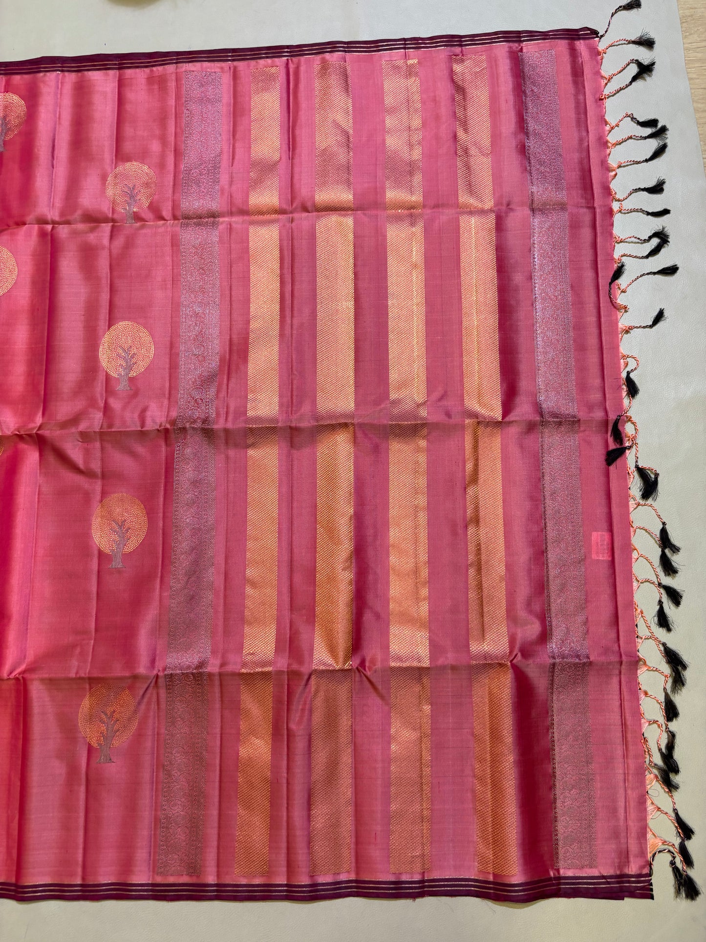 Samaria pink handloom softsilk saree - Pure silk saree