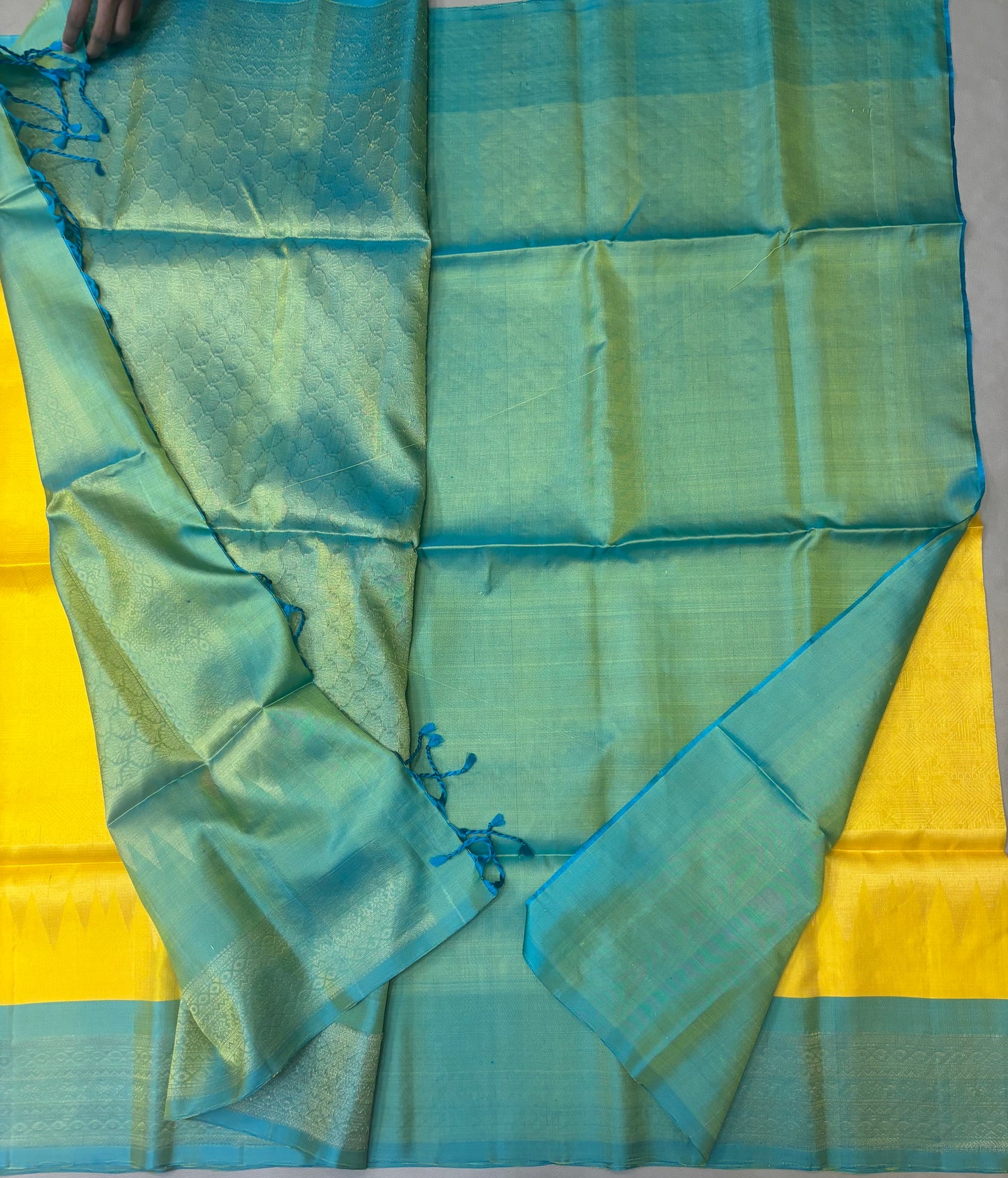 Arike yellow all self softsilk saree - Pure silk saree-set7