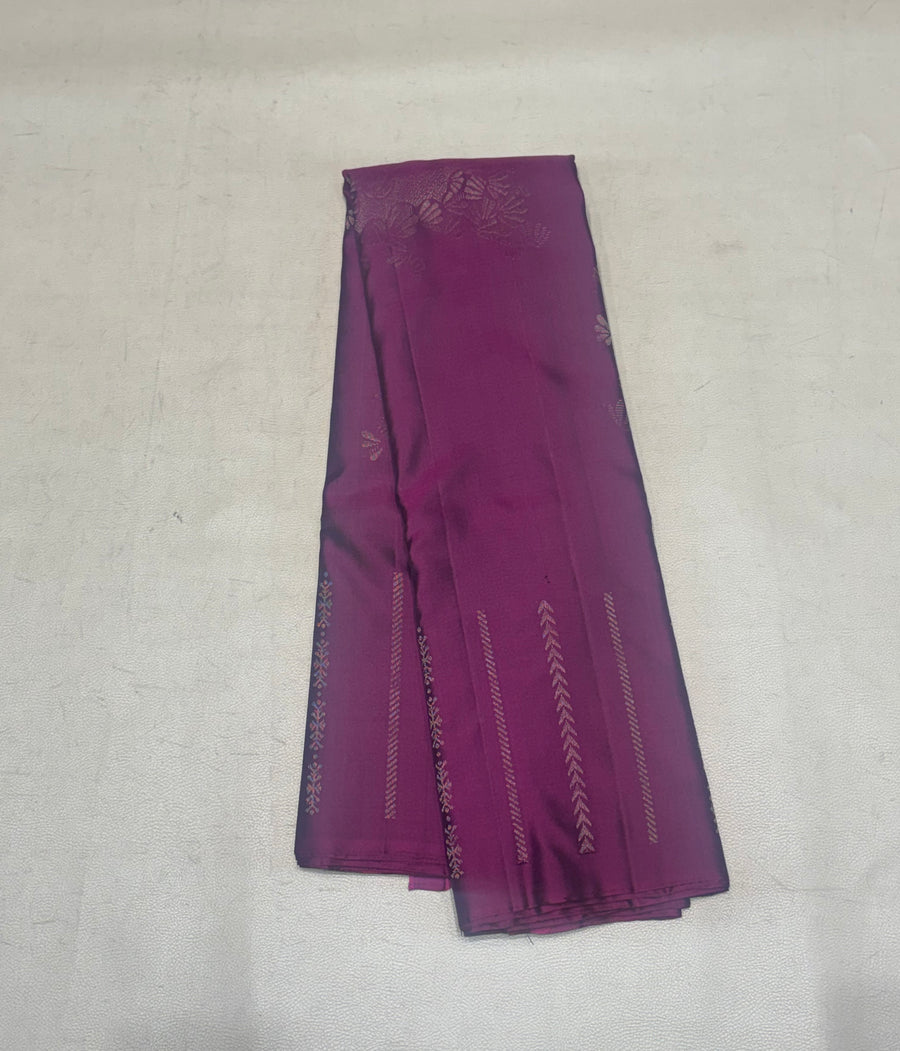 Ravina self color handloom softsilk saree - Pure silk saree