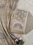 Semi Tussar with circle print - 2 colors