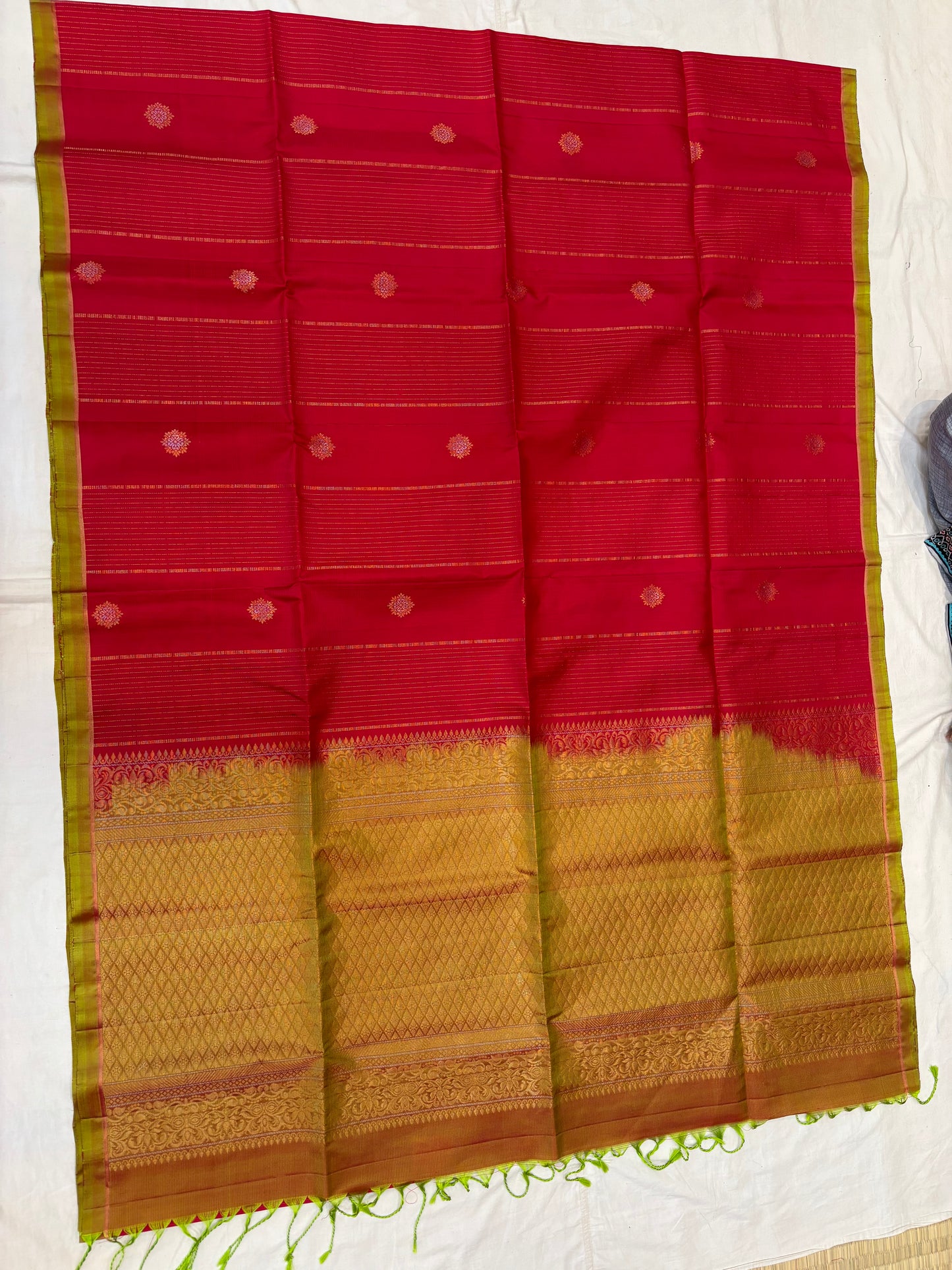 Vezha red softsilk saree - Pure silk saree